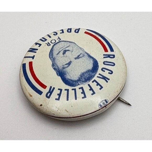 Vintage Nelson Rockefeller For President Campaign Button 1960s Pin Political - Picture 4 of 6